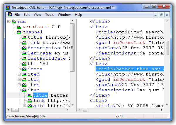 firstobject xml editor下载